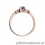 Pierścionek W414 Tanzanit 0,15ct różowe złoto