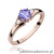 Pierścionek W0076 Tanzanit 0,50ct różowe złoto