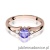 Pierścionek W0076 Tanzanit 0,50ct różowe złoto