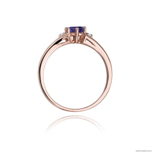 Pierścionek W0076 Tanzanit 0,50ct różowe złoto