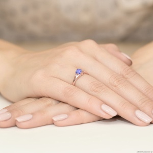 Pierścionek W0076 Tanzanit 0,50ct różowe złoto