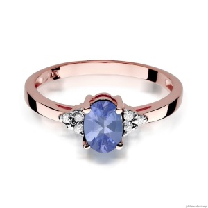 Pierścionek W308 Tanzanit 0,70ct różowe złoto