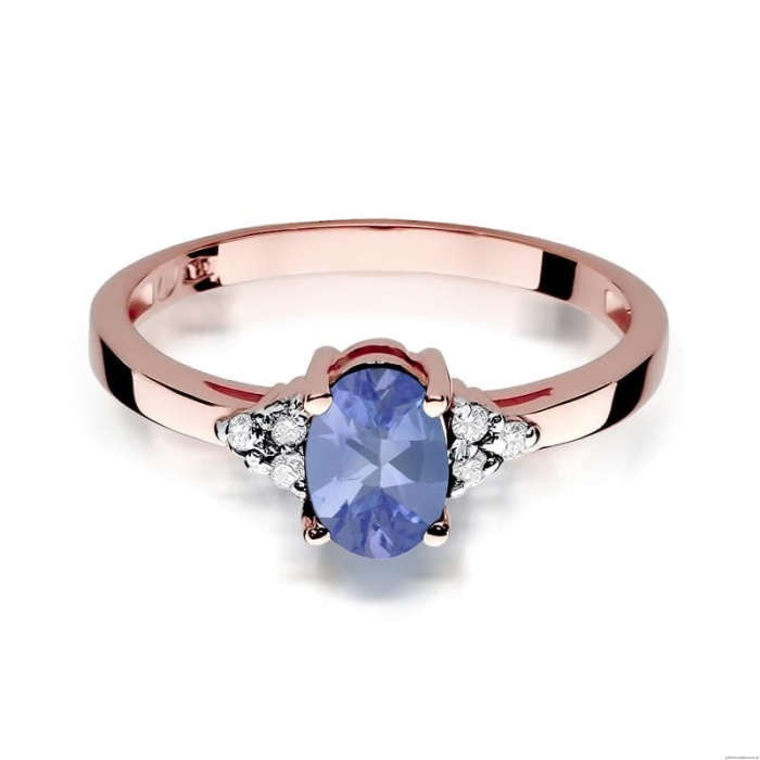 Pierścionek W308 Tanzanit 0,70ct różowe złoto