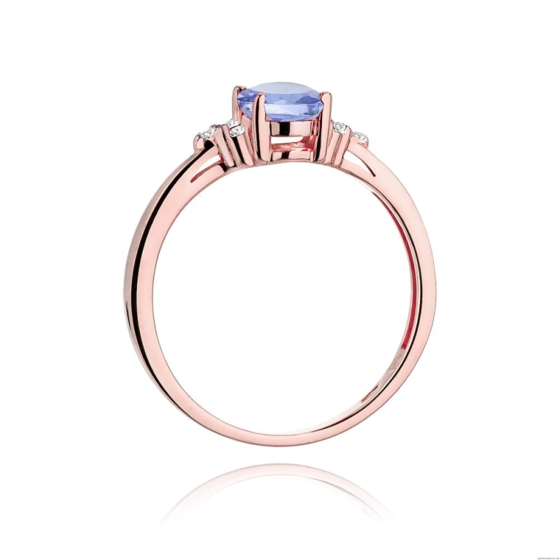 Pierścionek W308 Tanzanit 0,70ct różowe złoto
