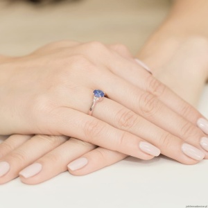 Pierścionek W308 Tanzanit 0,70ct różowe złoto