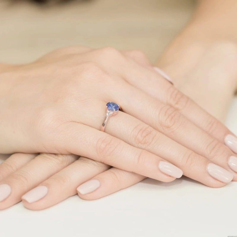 Pierścionek W308 Tanzanit 0,70ct różowe złoto