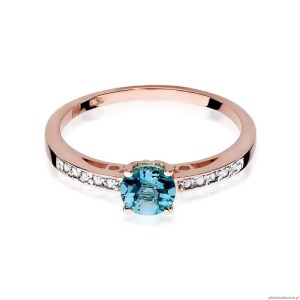 Pierścionek W066 Topaz 0,50ct różowe złoto