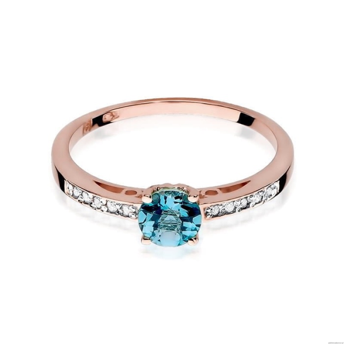 Pierścionek W066 Topaz 0,50ct różowe złoto