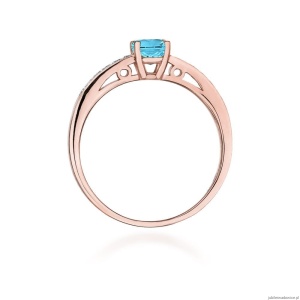 Pierścionek W066 Topaz 0,50ct różowe złoto