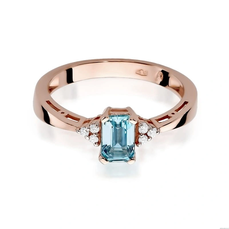 Pierścionek W002 Topaz 0,60ct różowe złoto