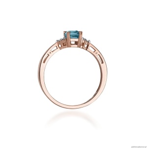Pierścionek W002 Topaz 0,60ct różowe złoto