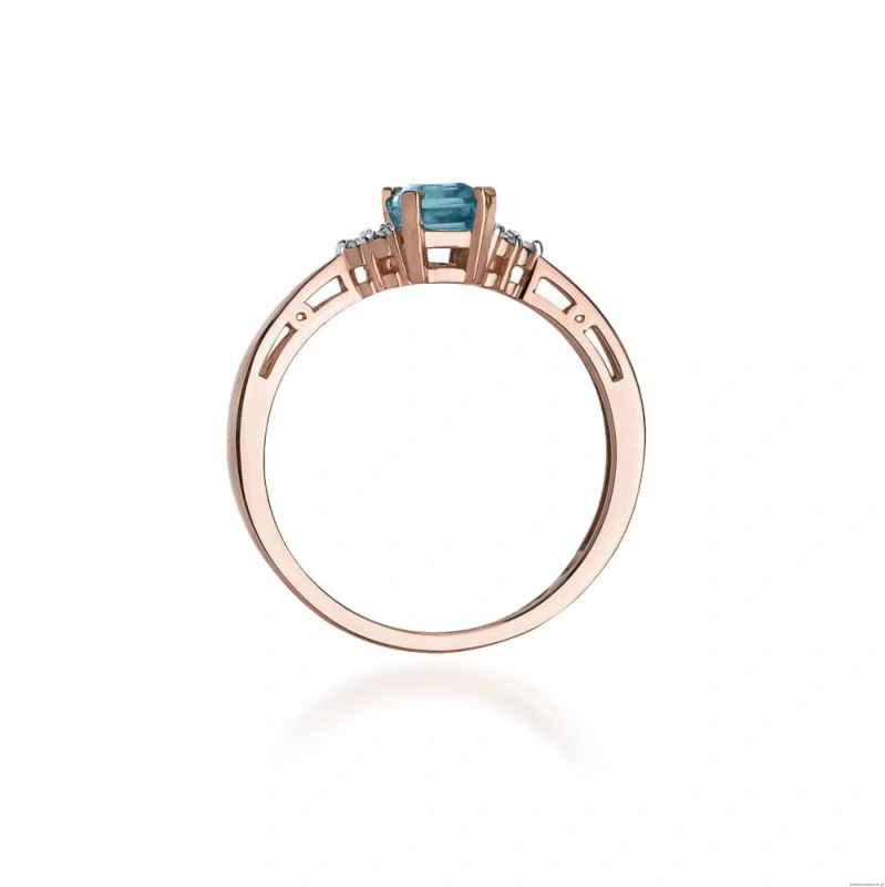 Pierścionek W002 Topaz 0,60ct różowe złoto