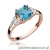 Pierścionek W040B Topaz 1,40ct różowe złoto