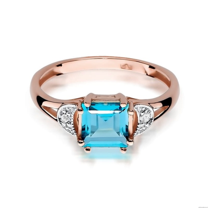 Pierścionek W040B Topaz 1,40ct różowe złoto