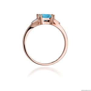 Pierścionek W040B Topaz 1,40ct różowe złoto