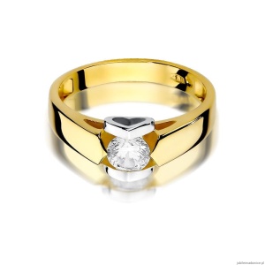 Pierścionek W320 Diament 0,50ct żółte złoto