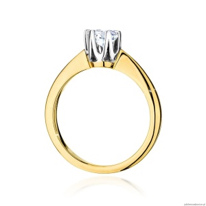 Pierścionek W220B Diament 0,40ct żółte złoto