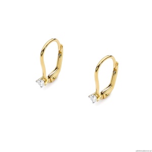 Kolczyki K0057 Diament 2 x 0,07ct żółte złoto