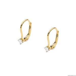 Kolczyki K0057 Diament 2 x 0,10ct żółte złoto