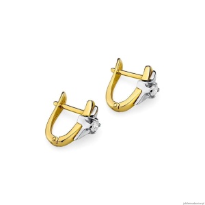 Kolczyki K0088 Diament 2 x 0,08ct żółte złoto