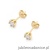 Kolczyki K0222BT Diament 2 x 0,08ct żółte złoto