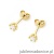 Kolczyki K0222 Diament 2 x 0,08ct żółte złoto