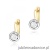 Kolczyki K0294 Diament 2 x 0,10ct żółte złoto