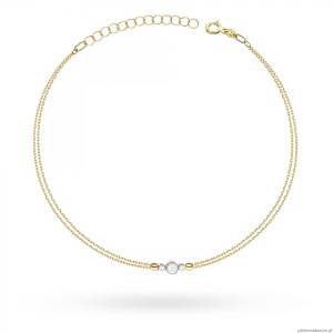 Bransoletka B003 Diament 0,10ct żółte złoto
