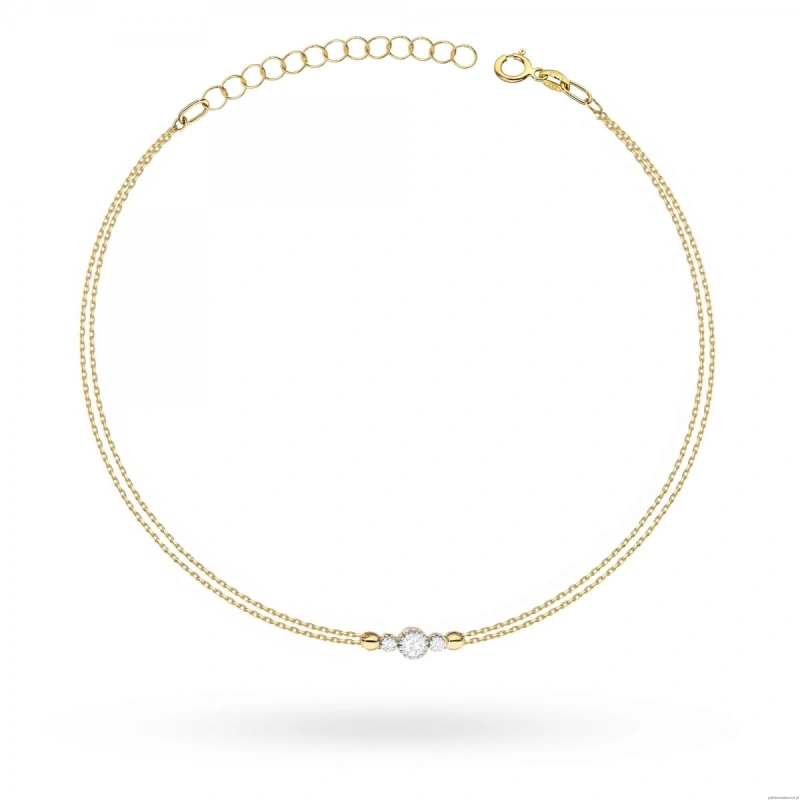 Bransoletka B003 Diament 0,10ct żółte złoto