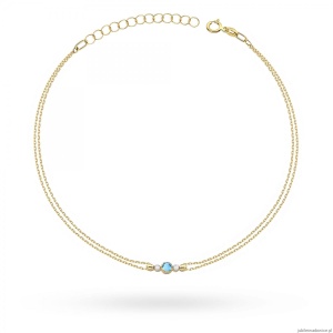 Bransoletka B005 Topaz 0,15ct żółte złoto