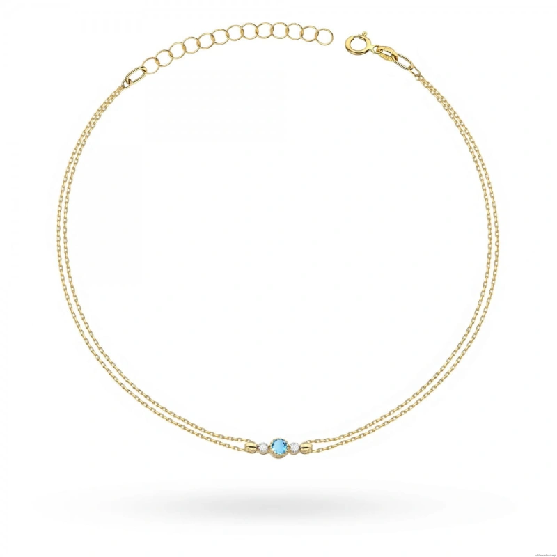 Bransoletka B005 Topaz 0,15ct żółte złoto