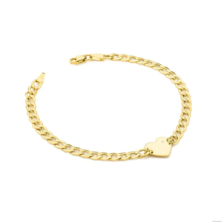 Bransoletka B006 z diamentami żółte złoto