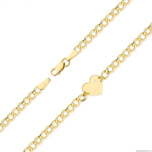 Bransoletka B006 z diamentami żółte złoto