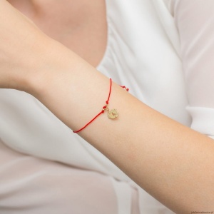 Bransoletka B009 z diamentami żółte złoto