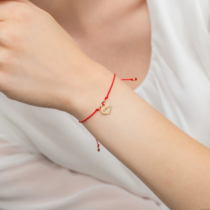 Bransoletka B010 z diamentami żółte złoto