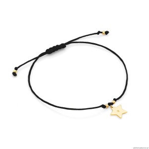 Bransoletka B011 z diamentami żółte złoto