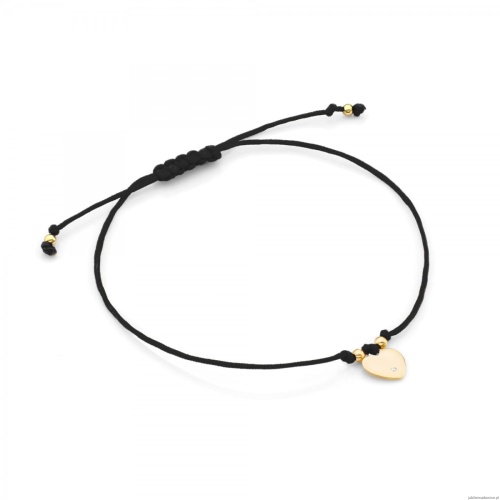 Bransoletka B012 z diamentami żółte złoto