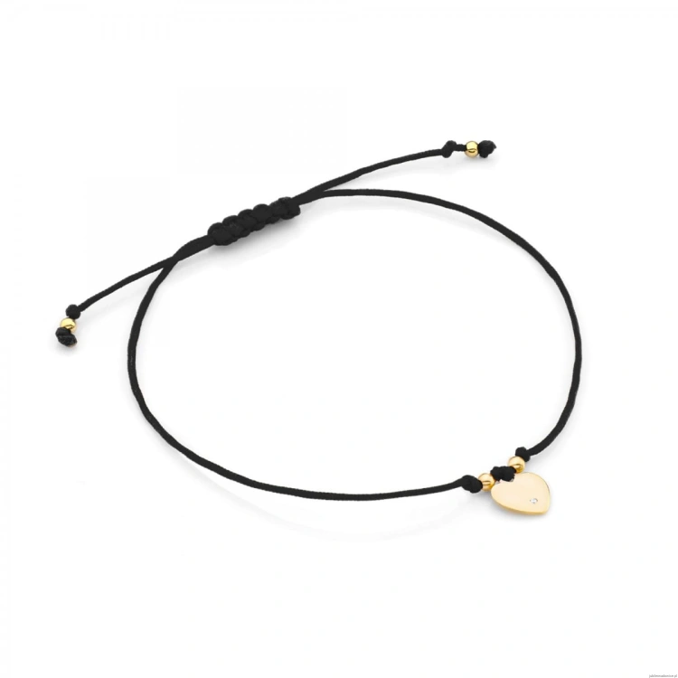 Bransoletka B012 z diamentami żółte złoto