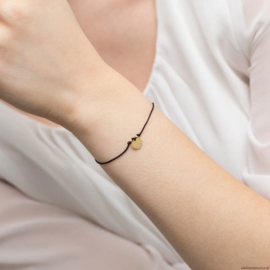 Bransoletka B012 z diamentami żółte złoto