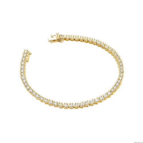 Bransoletka B32948 z diamentami żółte złoto