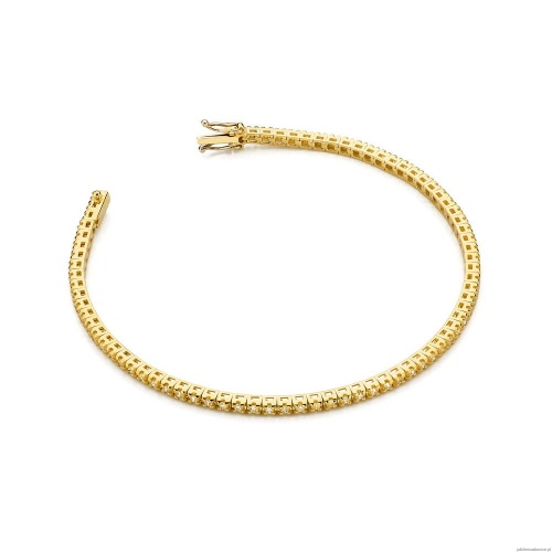 Bransoletka B39150 z diamentami żółte złoto