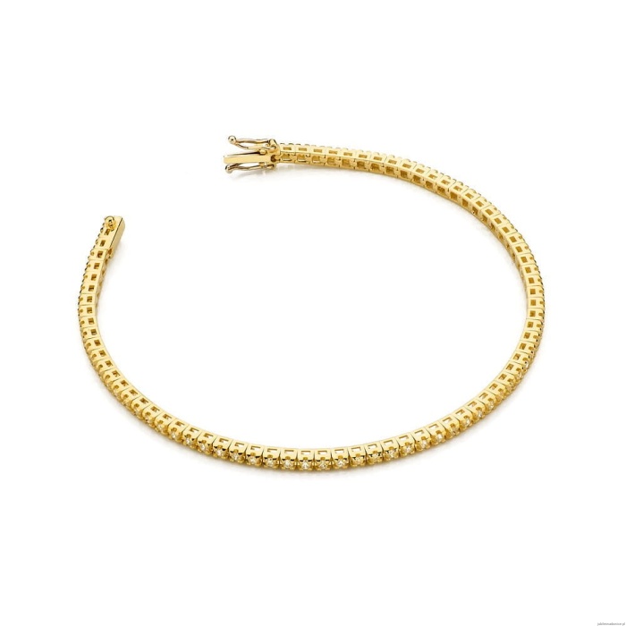 Bransoletka B39150 z diamentami żółte złoto