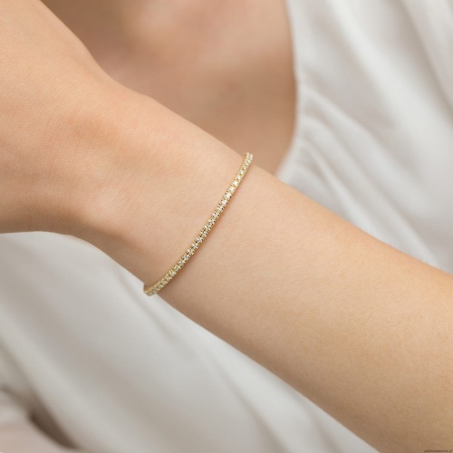 Bransoletka B39150 z diamentami żółte złoto