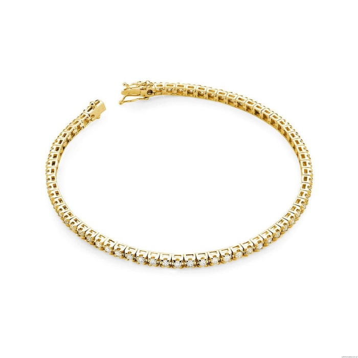 Bransoletka B39150 z diamentami żółte złoto