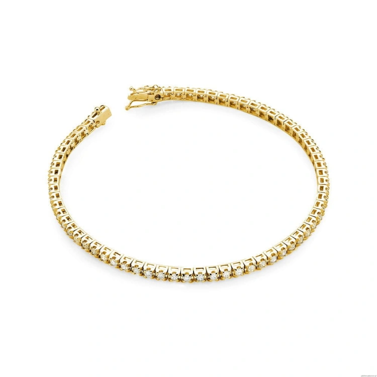 Bransoletka B39150 z diamentami żółte złoto