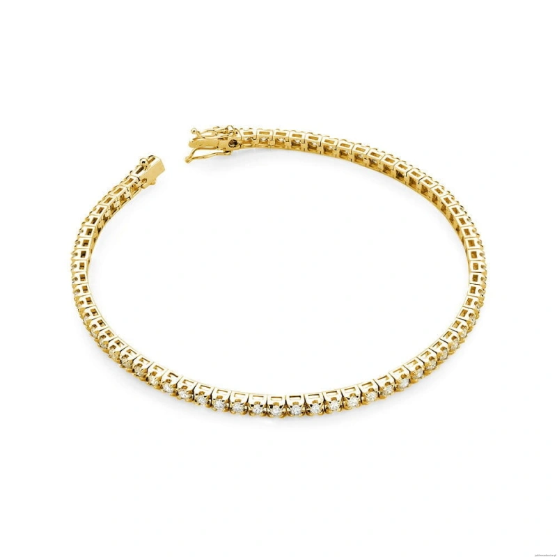 Bransoletka B39150 z diamentami żółte złoto