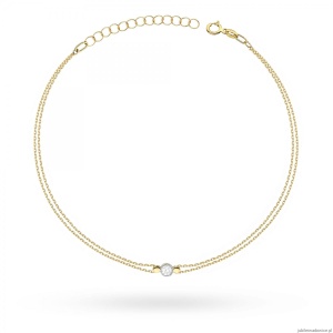 Bransoletka B004 Diament 0,10ct żółte złoto