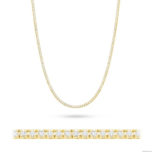 Naszyjnik N45056 z diamentami żółte złoto