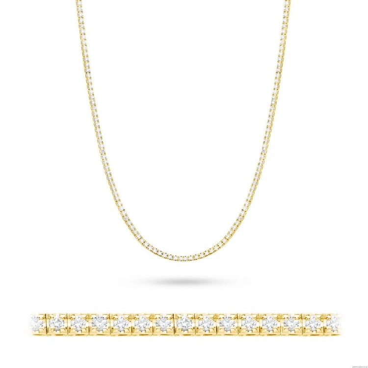 Naszyjnik N45056 z diamentami żółte złoto