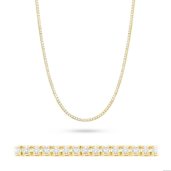 Naszyjnik N45056 z diamentami żółte złoto